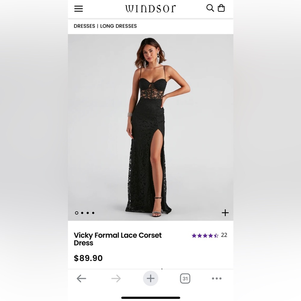 Black corset dress